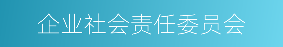 企业社会责任委员会的同义词