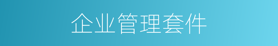 企业管理套件的同义词