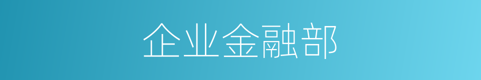 企业金融部的同义词