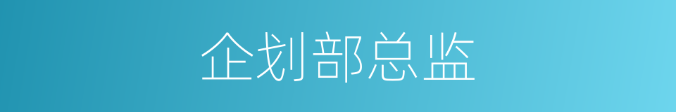 企划部总监的同义词