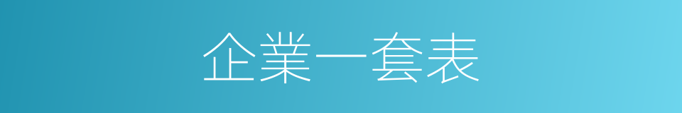 企業一套表的同義詞