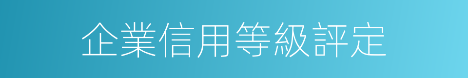 企業信用等級評定的同義詞