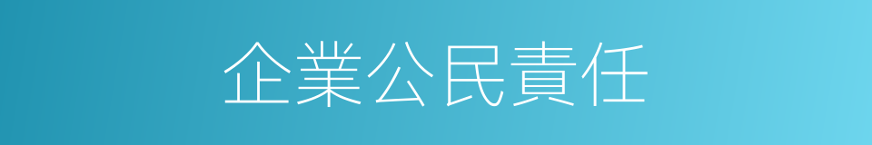 企業公民責任的同義詞