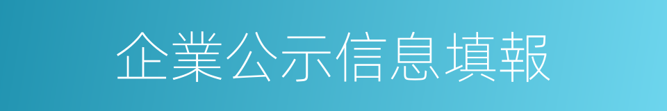 企業公示信息填報的同義詞