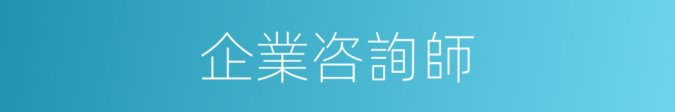 企業咨詢師的同義詞