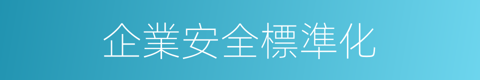 企業安全標準化的同義詞