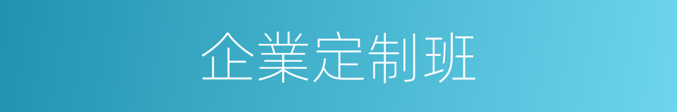 企業定制班的同義詞