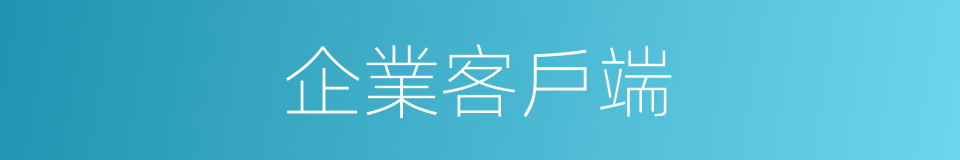 企業客戶端的同義詞