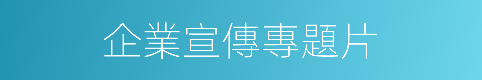 企業宣傳專題片的同義詞