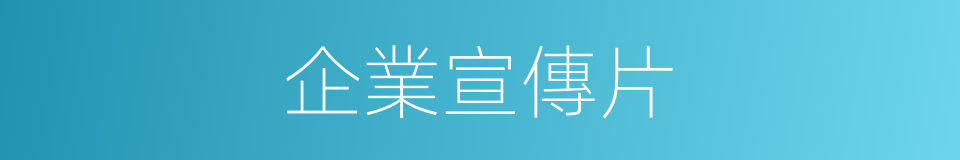 企業宣傳片的同義詞