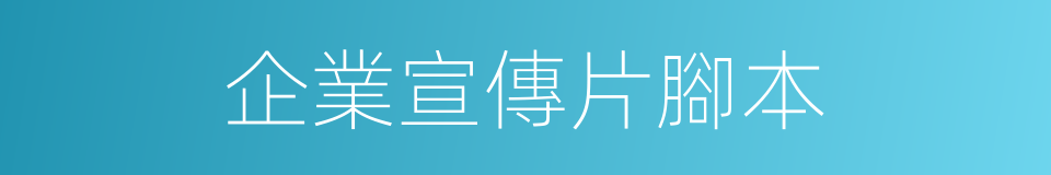 企業宣傳片腳本的同義詞