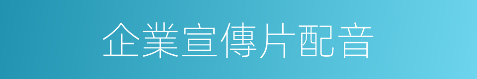 企業宣傳片配音的同義詞