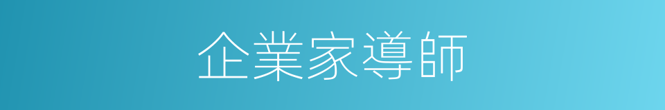 企業家導師的同義詞