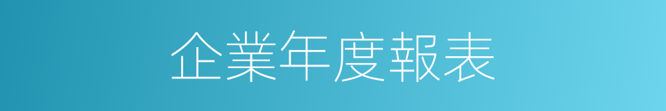 企業年度報表的同義詞