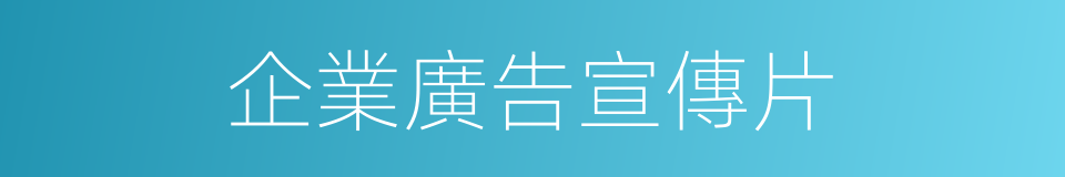 企業廣告宣傳片的同義詞