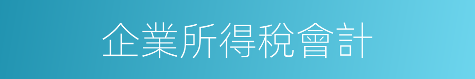 企業所得稅會計的同義詞