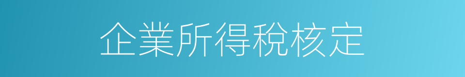 企業所得稅核定的同義詞