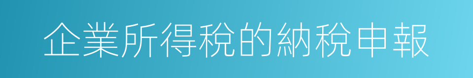 企業所得稅的納稅申報的同義詞