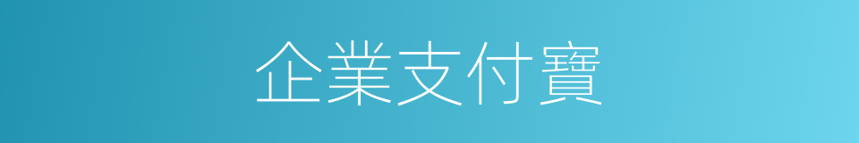 企業支付寶的同義詞