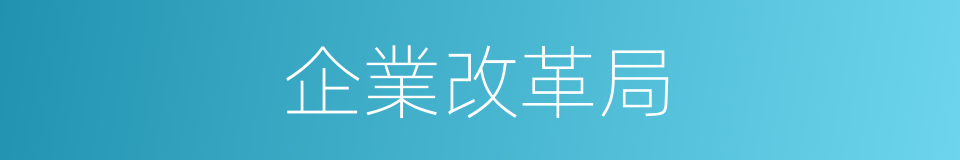 企業改革局的同義詞