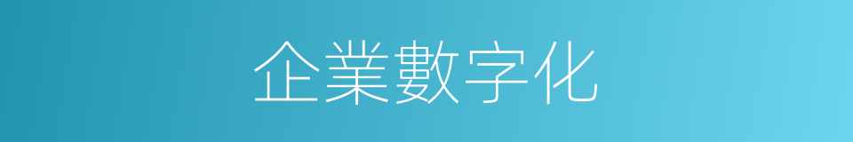 企業數字化的同義詞