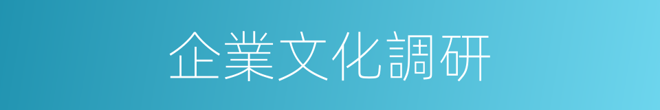 企業文化調研的同義詞