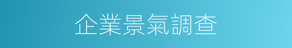 企業景氣調查的同義詞