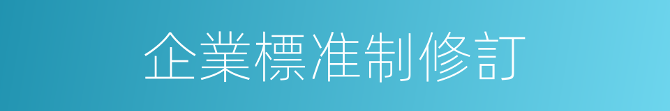 企業標准制修訂的同義詞