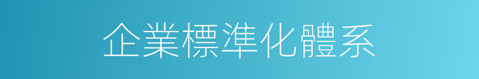 企業標準化體系的同義詞