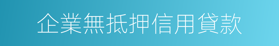 企業無抵押信用貸款的同義詞