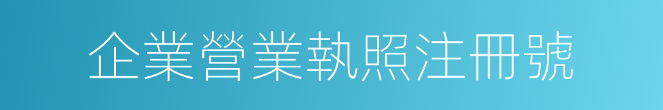 企業營業執照注冊號的同義詞