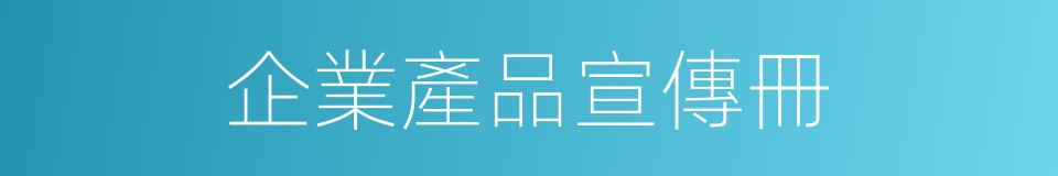 企業產品宣傳冊的同義詞