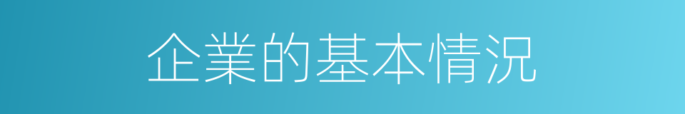 企業的基本情況的同義詞