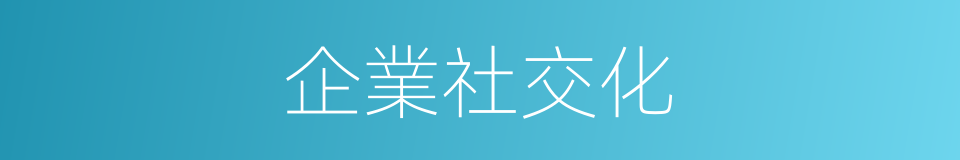 企業社交化的同義詞