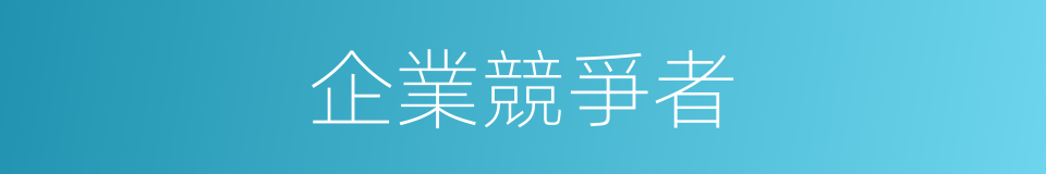 企業競爭者的同義詞