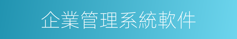 企業管理系統軟件的同義詞