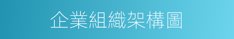 企業組織架構圖的同義詞