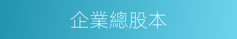 企業總股本的同義詞