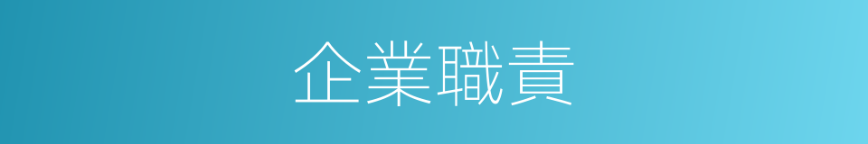 企業職責的同義詞