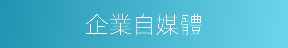 企業自媒體的同義詞