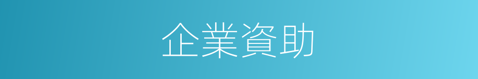 企業資助的同義詞