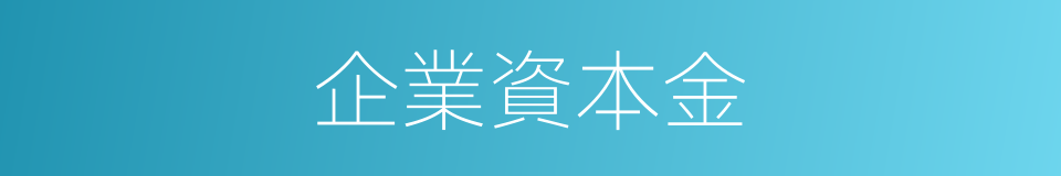 企業資本金的同義詞