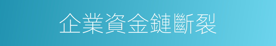 企業資金鏈斷裂的同義詞