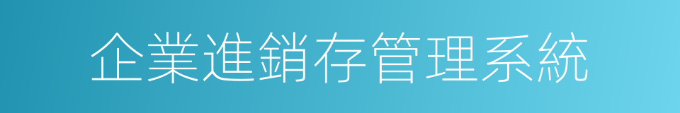 企業進銷存管理系統的同義詞