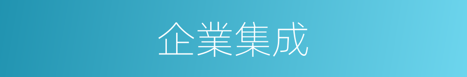 企業集成的同義詞