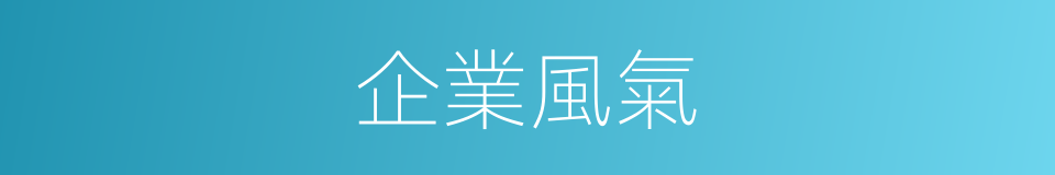 企業風氣的同義詞