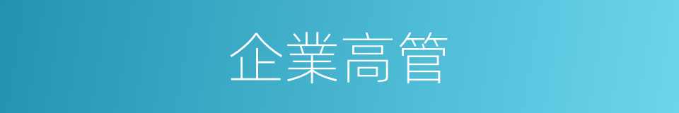 企業高管的同義詞