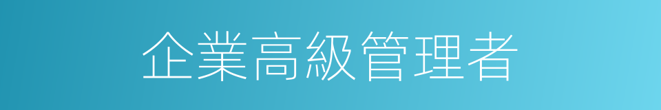 企業高級管理者的同義詞