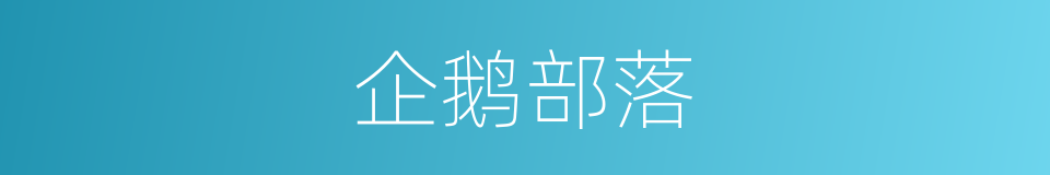 企鹅部落的同义词