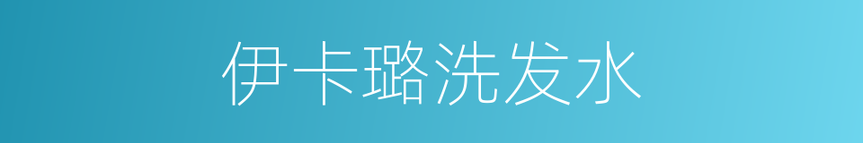 伊卡璐洗发水的同义词